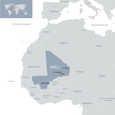 Kart over Mali